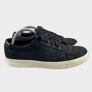 Vince brady suede Sneakers Leather Lace Up Mens Size 9‎ Shoes Black Round Toes